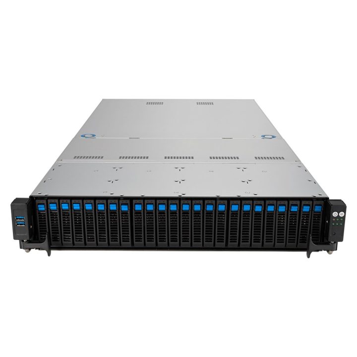 ASUS RS521A-E12-RS24U Socket SP5 Rack (2U) Black Silver
