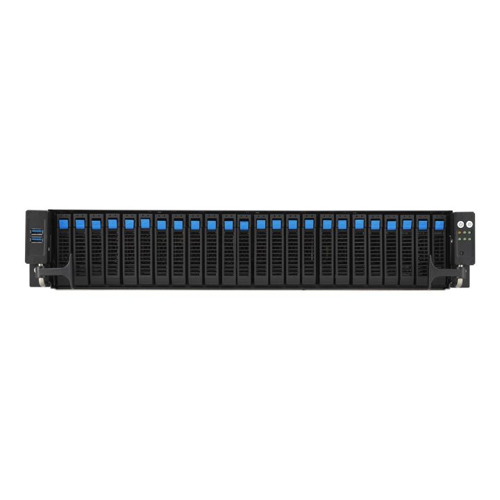 ASUS RS521A-E12-RS24U Socket SP5 Rack (2U) Black Silver