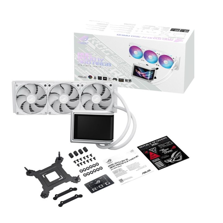 Asus ROG RYUO IV 360 ARGB Wht - all-in-one water cooling 12 cm (white)
