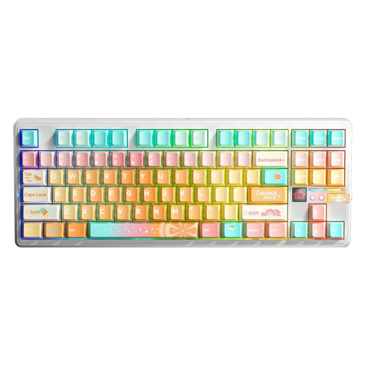 AULA Gasket F87 Pro V2 Orange Soda Kailh Meteorite Ice Cream RGB Keyboard