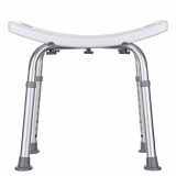 Rectangular shower stool with height adjustment