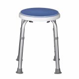 Round aluminium shower stool
