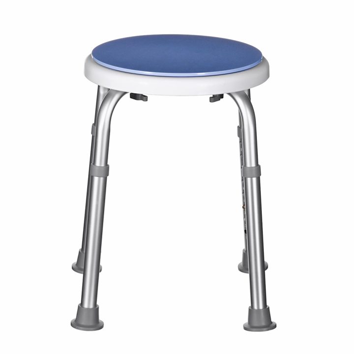 Round aluminium shower stool