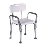 Shower chair with backrest and armrests