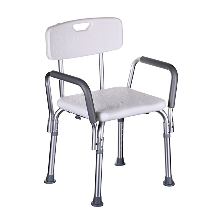 Shower chair with backrest and armrests