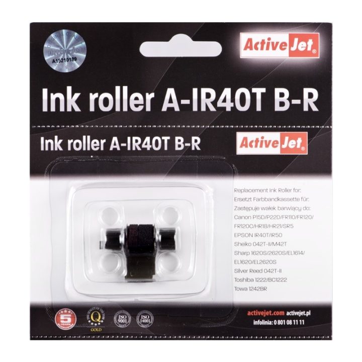 Activejet A-IR40T color roller set (replacement for Epson IR40T Supreme black magenta 5 pcs)