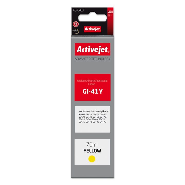 Activejet AC-G41Y Ink Bottle (Replacement for Canon GI-41Y 4545C001 Supreme 70 ml yellow)