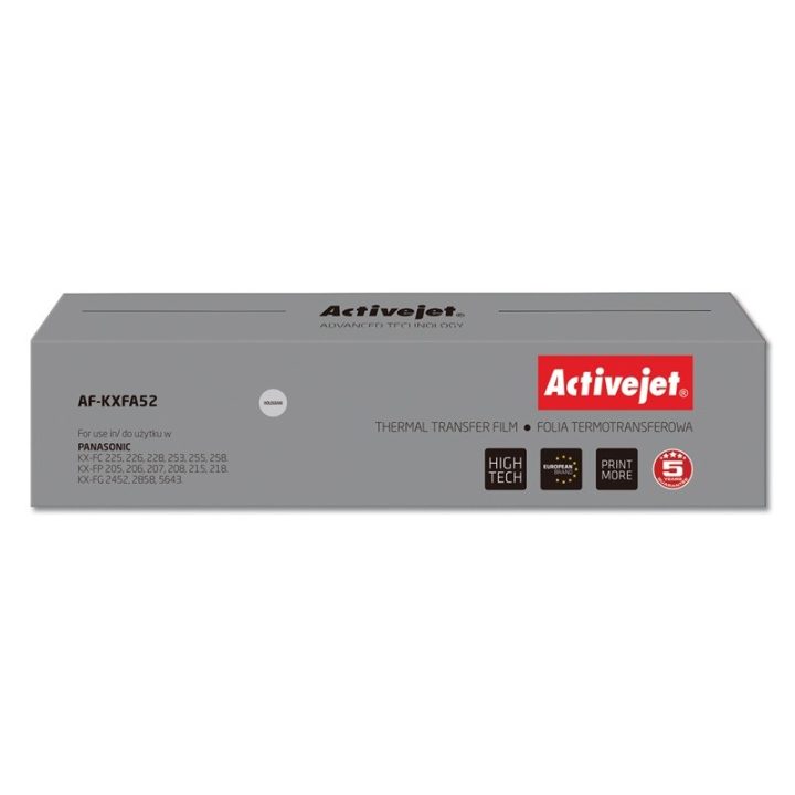Activejet AF-KXFA52 Copy Film (Replacement for Panasonic KX-FA52 Supreme black)