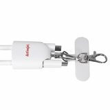 Activejet lanyard with 3-in-1 charging cable white. Ends with various connectors: USB-C Lightning adapter USB-A