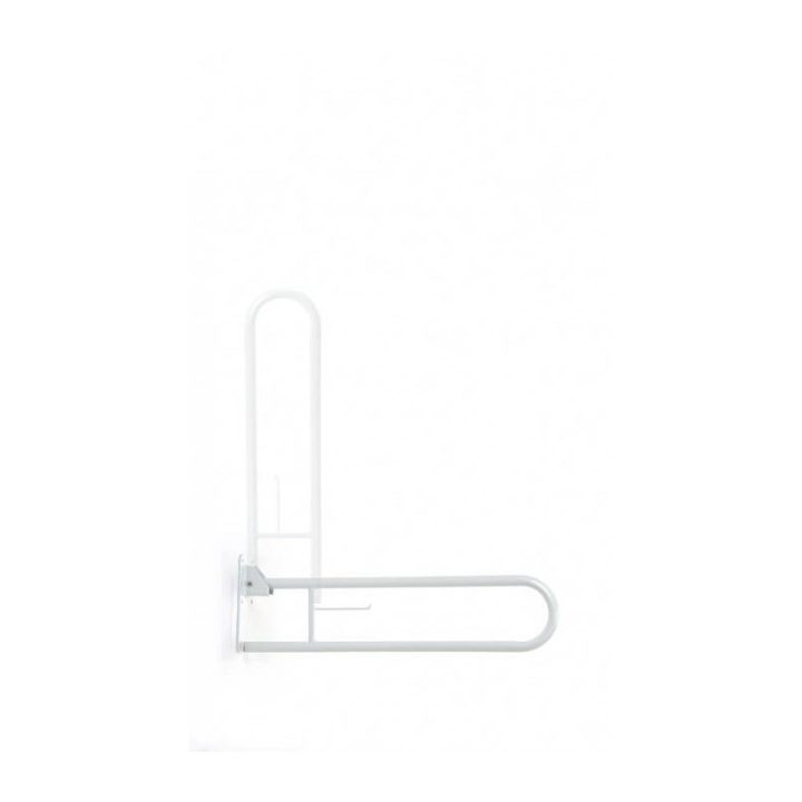 Toilet handrail bathroom hinged handle White