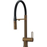 Kitchen faucet with filter and flexible spout