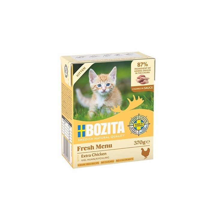 BOZITA Fresh Menu Kitten Chunks in sauce - wet cat food - 370g