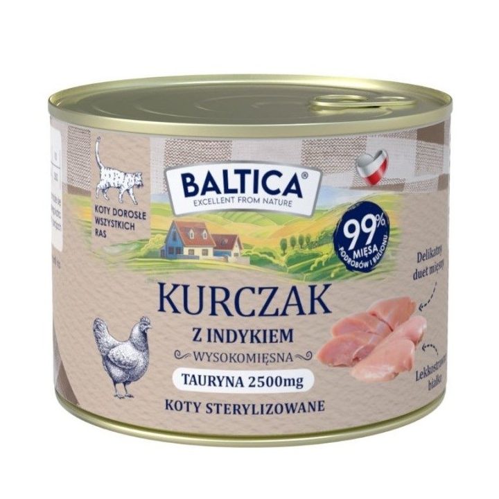 BALTICA Smaki regionów Chicken with turkey - wet cat food - 185g