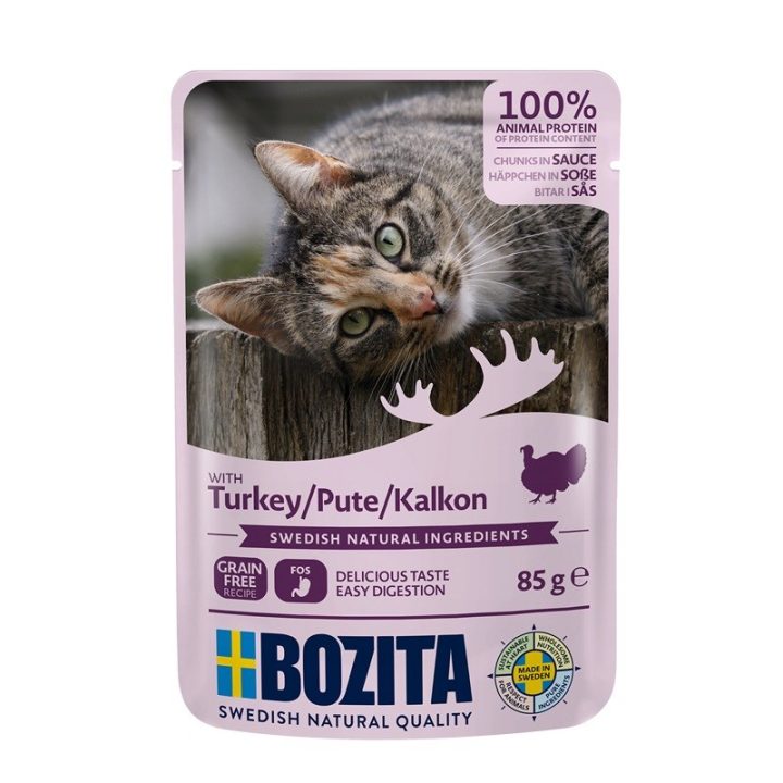 BOZITA Turkey Chunks in sauce - wet cat food - 85g