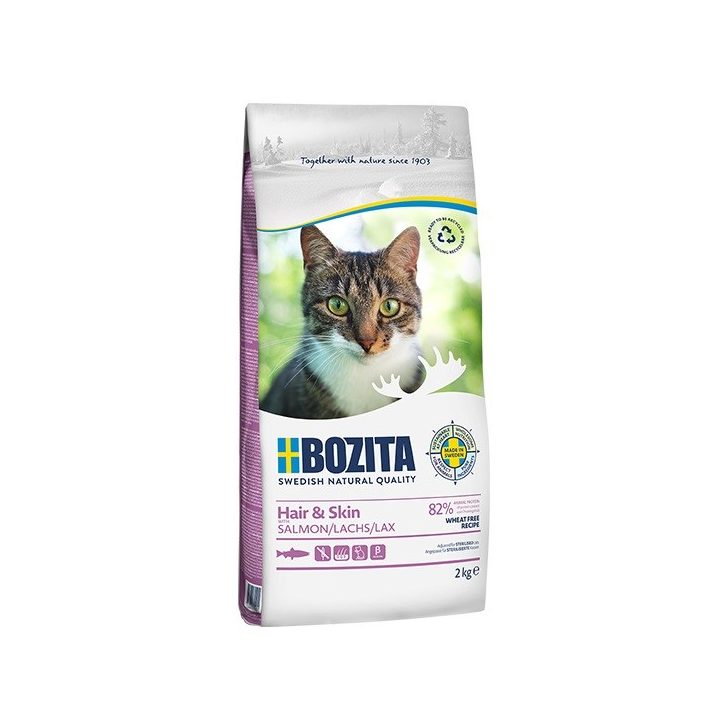 BOZITA Hair & Skin Salmon - dry cat food - 2kg