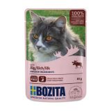 BOZITA Meat chunks in jelly with moose – wet cat food – 85g