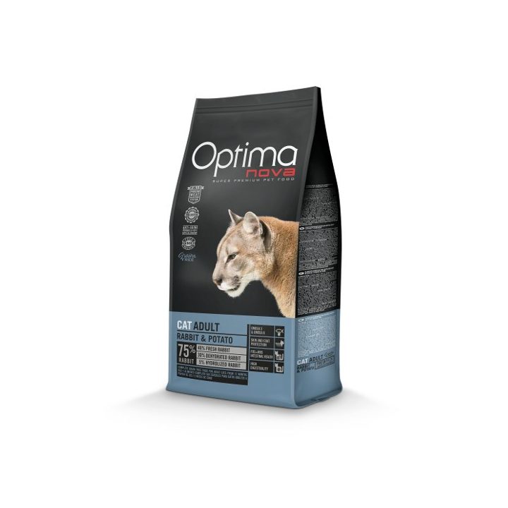 OPTIMANOVA Cat Adult Rabbit and Potatoes - dry cat food - 2kg