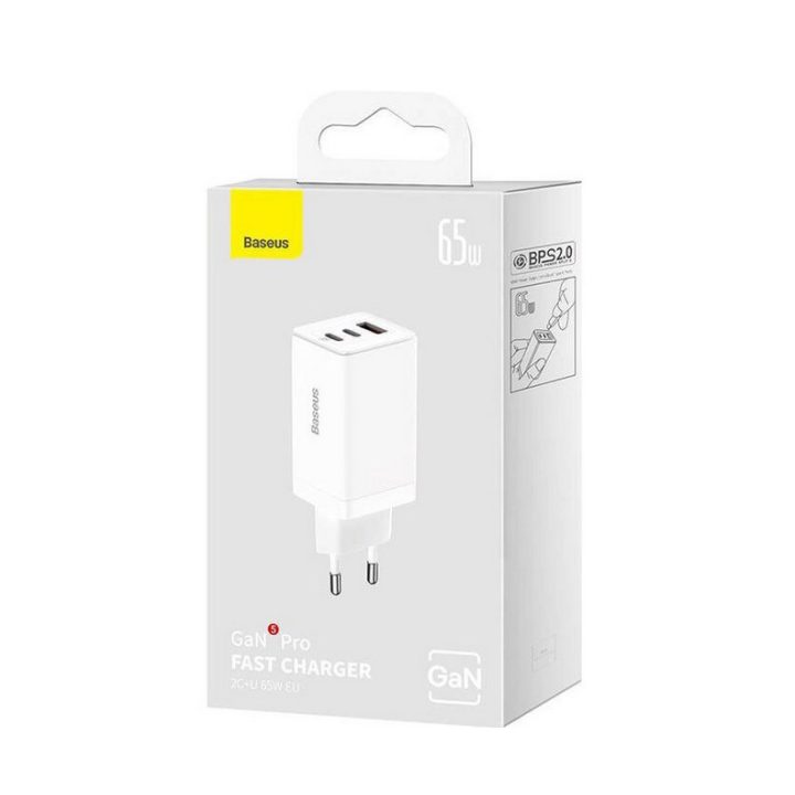 Baseus GaN5 Pro Universal White AC USB Fast charging Indoor