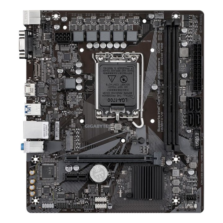 GIGABYTE H610M H V2 DDR5 Motherboard - Supports Intel Core 14th CPUs 6+1+1 Hybrid Digital VRM up to 3200MHz DDR5 (OC) 1xPCIe 3.0
