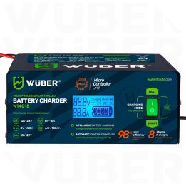 Microprocessor-controlled car battery charger 10 A 6–150 Ah 2–24 V W14018 WUBER