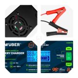 Microprocessor-controlled car battery charger 10 A 6–150 Ah 2–24 V W14018 WUBER