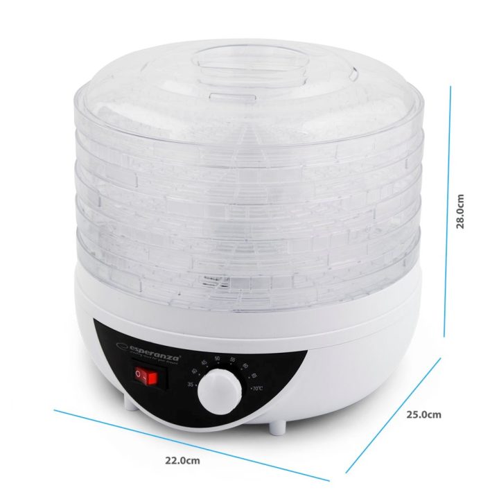 Esperanza EKD002 food dehydrator Black Transparent White 250 W
