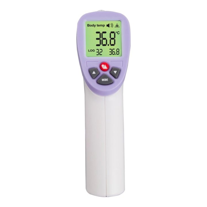 Esperanza ECT002 digital body thermometer Remote sensing thermometer Purple White Ear Forehead Oral Rectal Underarm Buttons