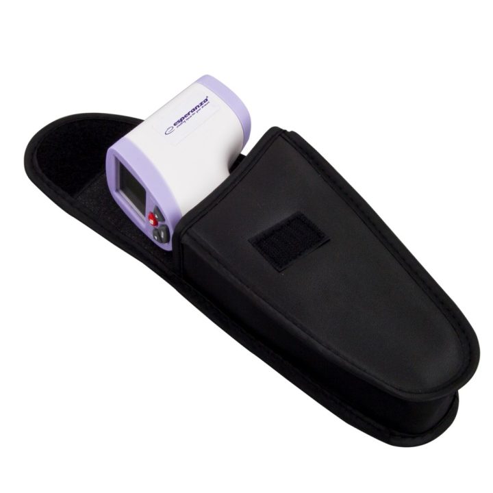 Esperanza ECT002 digital body thermometer Remote sensing thermometer Purple White Ear Forehead Oral Rectal Underarm Buttons