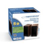 Esperanza 2.0 FOLK speaker set 2.0 channels 6 W Wood