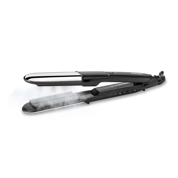 BaByliss Steam Mist Styler Straightening iron Black Silver 2.5 m