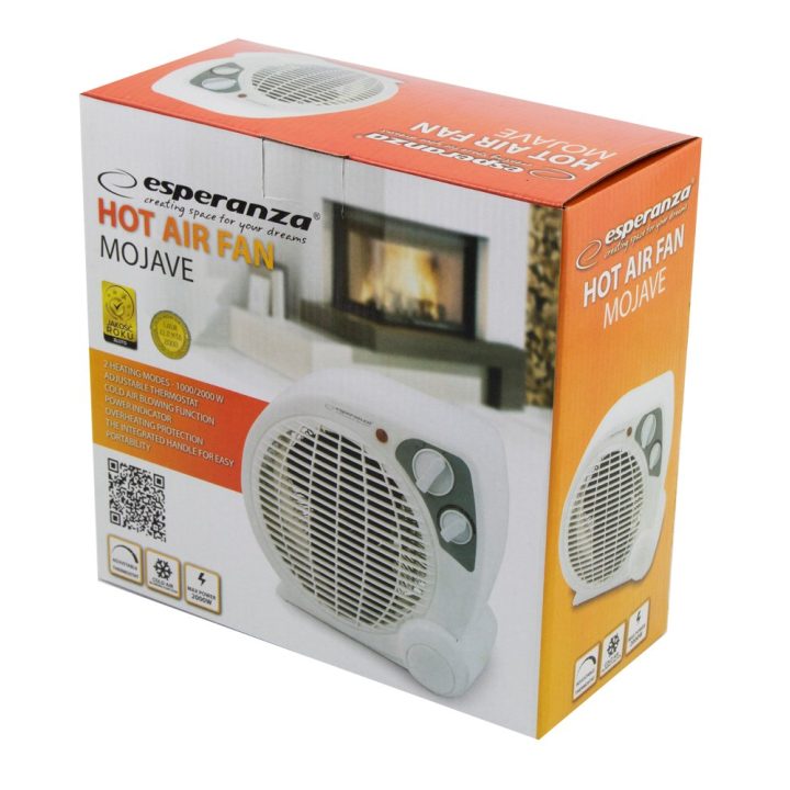 Esperanza EHH002 electric space heater Indoor Grey White 2000 W