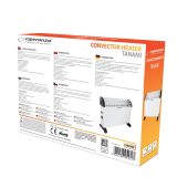 Esperanza EHH008 electric space heater Indoor White 2000 W Convector electric space heater