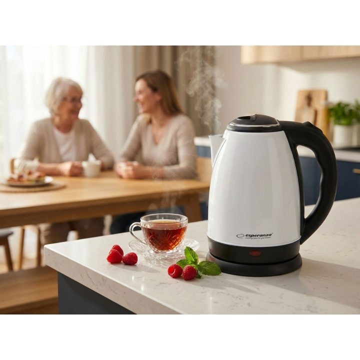 Esperanza EKK113W electric kettle 1.8 L Black White 1800 W