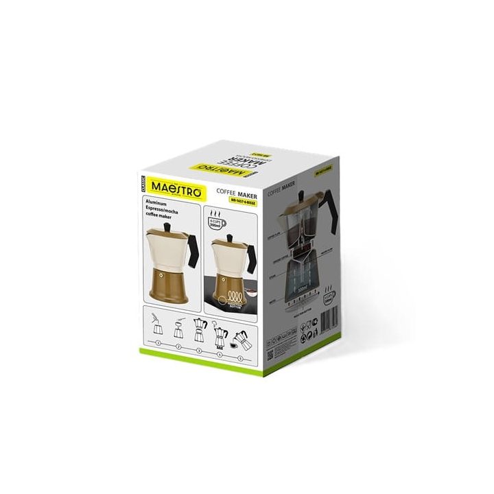 Aluminium moka pot MR-1657-6-BEIGE MAESTRO