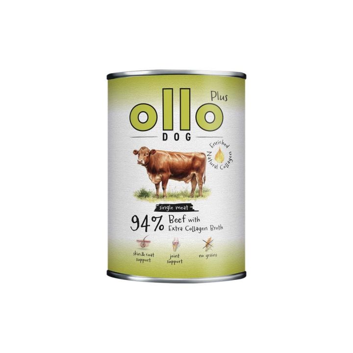 OLLO Plus Collagen Mono Beef - wet dog food - 800g