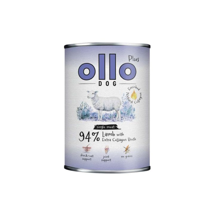 OLLO Plus Collagen Mono Lamb - wet dog food - 800g