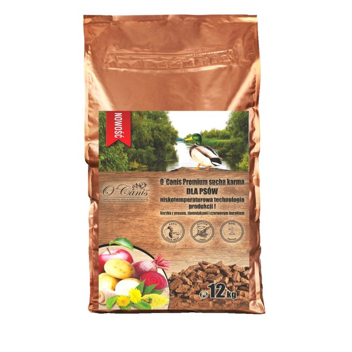 O'CANIS Premium Duck with millet potatoes and red beetroot - dry dog food - 12kg