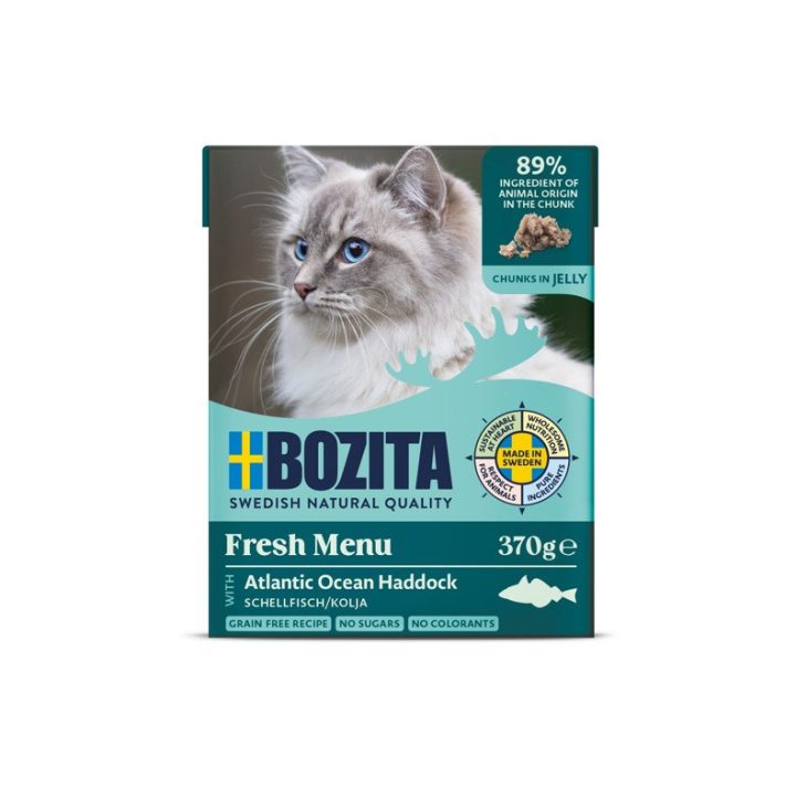 BOZITA Fresh Menu Eglefino in gelatina - cibo umido per gatti - 370g