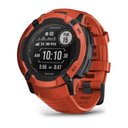 Garmin Instinct 2X Solar 2.79 cm (1.1 ) MIP 50 mm Digitale 176 x 176 pixel Touchscreen rosso GPS (satellite)