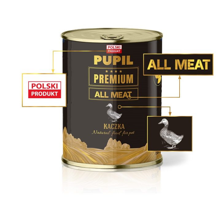 PUPIL Premium All Meat Gold Anatra - cibo umido per cani - 800g