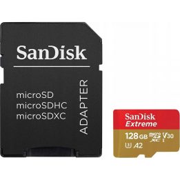 SanDisk Extreme 128 GB MicroSDXC UHS-I Classe 10 + adattatore