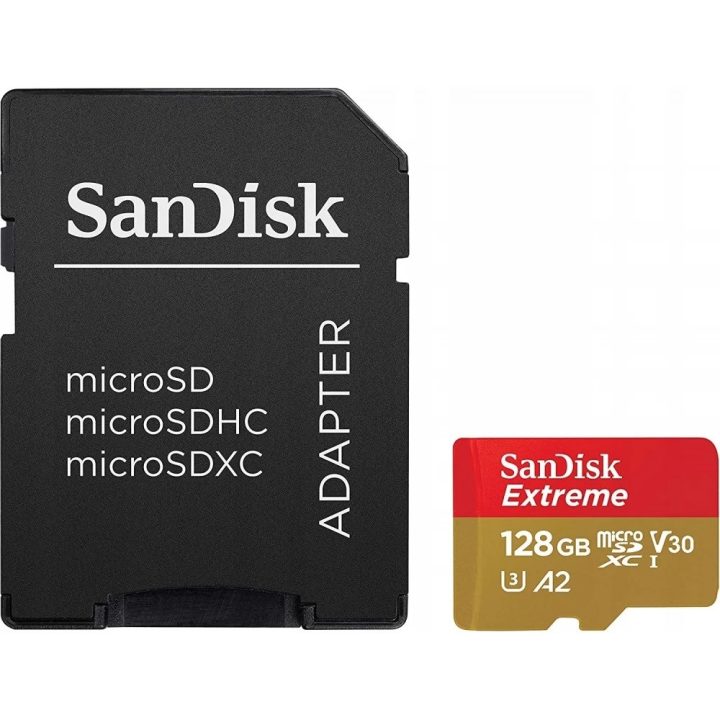 SanDisk Extreme 128 GB MicroSDXC UHS-I Classe 10 + adattatore