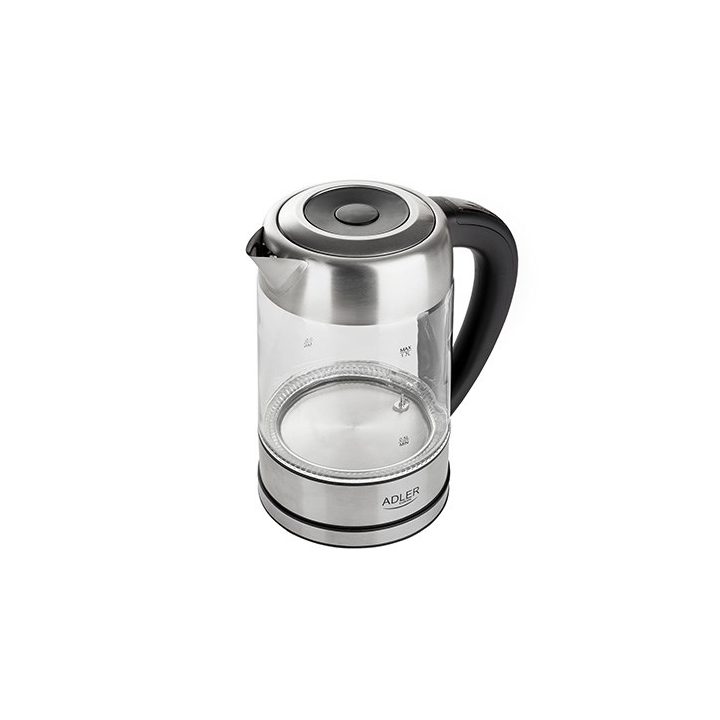 Adler AD 1247 NUOVO bollitore elettrico 1.7 L nocciola acciaio inossidabile trasparente 2200 W
