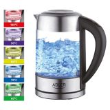 Adler AD 1247 NUOVO bollitore elettrico 1.7 L nocciola acciaio inossidabile trasparente 2200 W