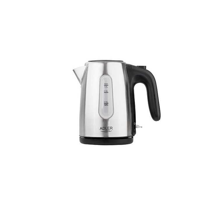 Adler AD 1273 bollitore elettrico 1 L 1200 W nero nocciola acciaio inossidabile