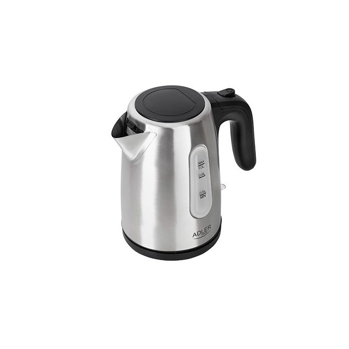 Adler AD 1273 bollitore elettrico 1 L 1200 W nero nocciola acciaio inossidabile