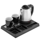 Adler AD 1354 Hotel bollitore acciaio inox 1.2 L + vassaio con tazze acciaio nero