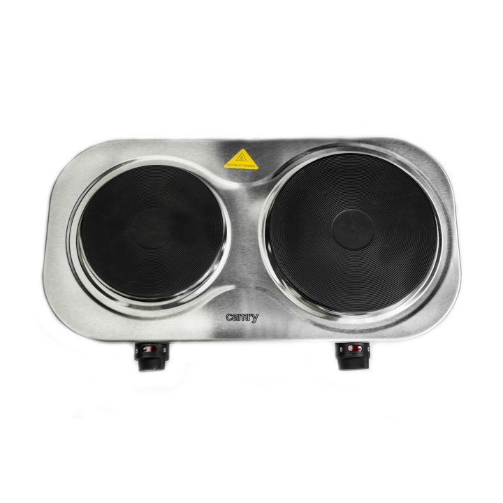 Camry CR 6511 fornello autoportante nero acciaio inox elettrico