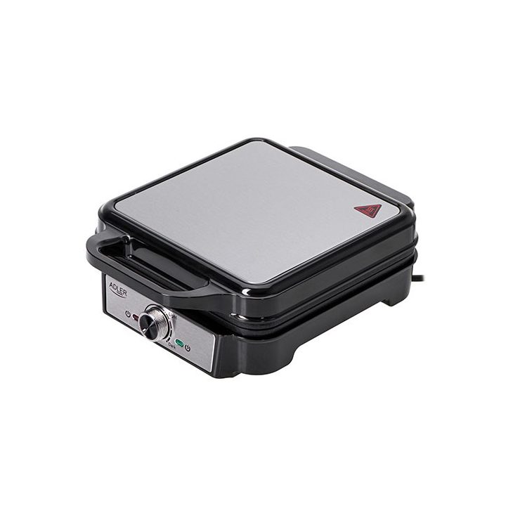 Adler AD 3083 piastra per waffle 4 waffle 1800 W nero argento