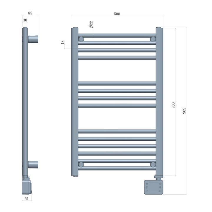 Adler AD 7824 Riscaldatore elettrico per bagno LED bianco